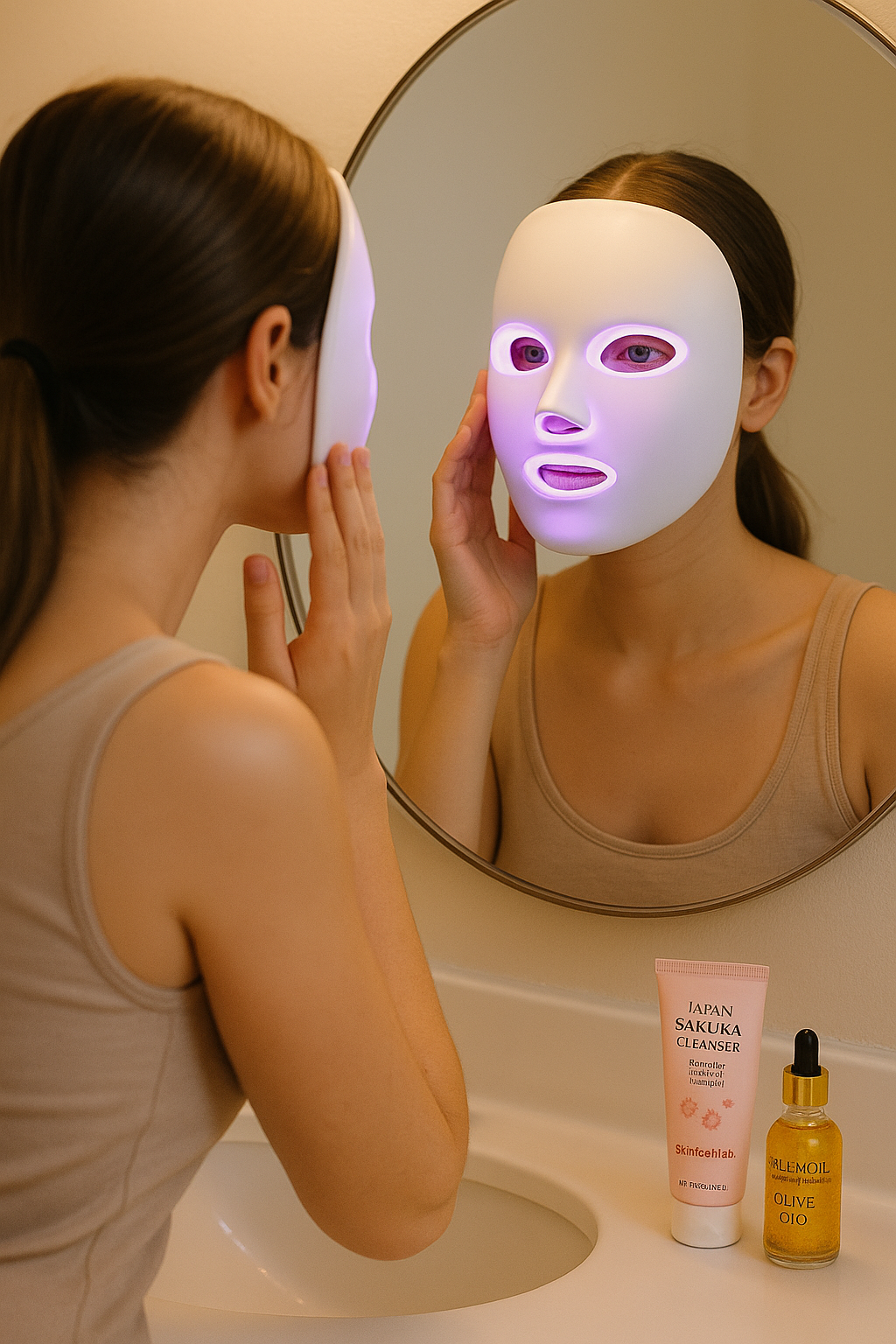 Maschera LED Viso-Rivitalizza e Rigenera la Pelle