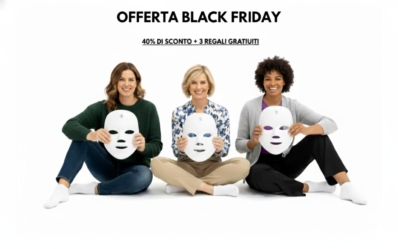 Offerta Black Friday-Maschera LED Viso Anti-Età